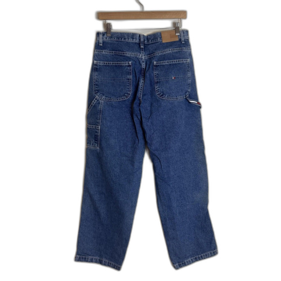 Tommy Hilfiger Denim - Vintage Tommy Hilfiger Jeans Womens 8 Blue High Rise Carpenter Wide Leg Y2K